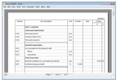 screenshot of Bill Project